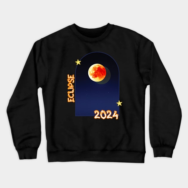 Total Eclipse Over Little Rock, Arkansas - 2024 Crewneck Sweatshirt by 1Nine7Nine